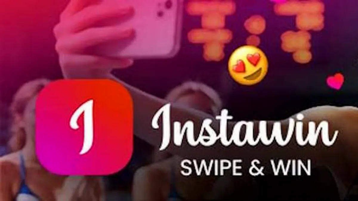 Isang visual na representasyon ng Instawin slot game na may swipe-based interface.