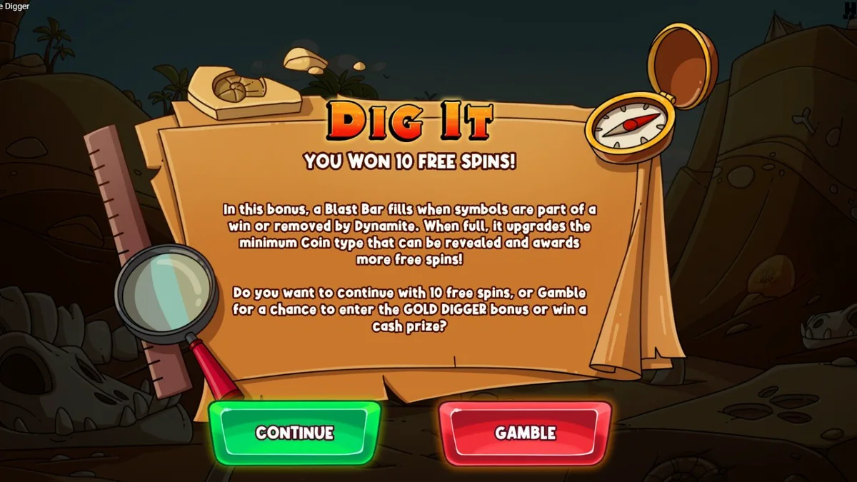 Smokey ang raccoon sa Le Digger slot game